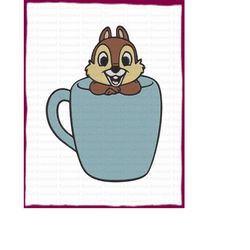 chip and dale fill embroidery design 08 - instant download