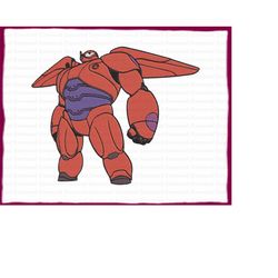 baymax big hero 6 filled embroidery design 1 - instant download