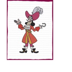 captain hook jake and the never land pirates fill embroidery design 3 - instant download