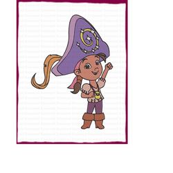 Izzy Jake And The Never Land Pirates Fill Embroidery Design 3 - Instant Download
