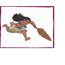 Moana Filled Embroidery Design 7 - Instant Download