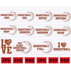 basketball svg | basketball bundle svg | basketball family svg | family svg | sports svg| eat sleep basketball repeat sv