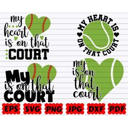 my heart is on that court svg | tennis heart svg | tennis quote svg | tennis design svg | tennis saying svg | tennis cut