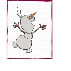 Olaf Frozen Filled Embroidery Design 24 - Instant Download