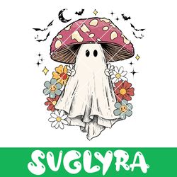 cute ghost mushroom png, halloween mushroom png, mushroom lover, mushroom botanical, ghost halloween digital png file