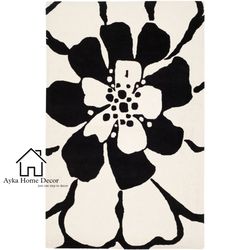 floral hand tufted woolen rug handmade rug for hall & bedroom area rug customize size available