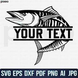 Mackerel Fishing Svg, Fishing Svg, Mackerel Fish Svg, Mackerel Clipart, Mackerel Vector, Mackerel Cricut, Mackerel Cut f