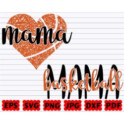 mama basketball svg | mama svg | mama basketball cut file | basketball clipart | basketball design svg | mama heart svg