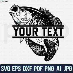 crappie fishing svg, fishing svg, crappie fish svg, crappie clipart, crappie vector, crappie cricut, crappie cut file, f