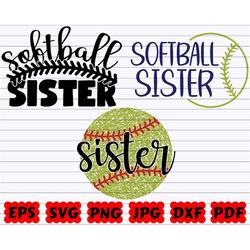 softball sister svg | softball sis svg | softball family svg | sister svg | softball sister cut file | softball clipart