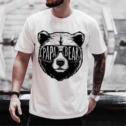 Papa Bear Sunglass, Papa Bear Shirt, Dad Shirt, Father's Day t-shirt, husband present, family shirt matching shirts, Fat