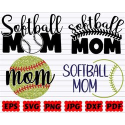 softball mom svg | softball mom cut file | softball family svg | mom svg | softball clipart | softball fan svg | softbal