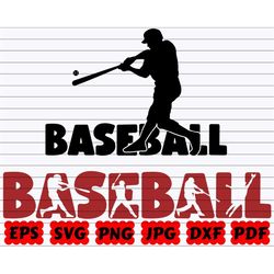baseball player svg | baseball design svg | baseball cut file | baseball clipart | baseball silhouette | baseball shirt
