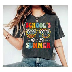 school's out for summer, last day of school, hello summer happy last day of school tee, end of school year, goodbye scho