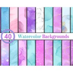 watercolor backgrounds bundle pack