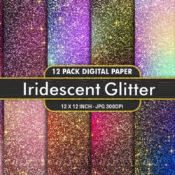 digital paper glitter iridescent texture