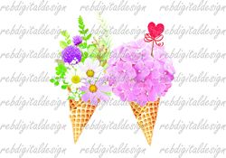 ice cream cone svg png instant digital download clipart vector outline stencil