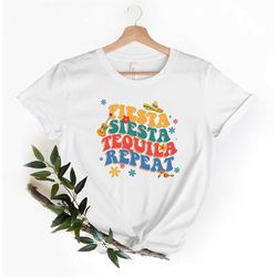 fiesta siesta tequila repeat shirt, mexican shirt, tequila shirt, cinco de mayo shirt, mexican party shirt, hispanic par