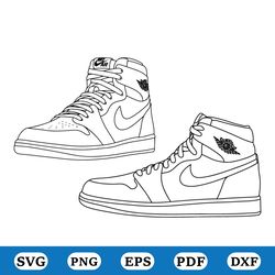 sneakers outline air jordan svg, jordan logo svg, nike logo svg, cake topper svg, jordan art, sneakers, jordan svg