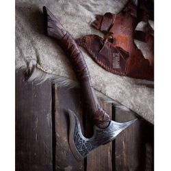 custom handmade carbon steel viking hatchet tomahawk hunting tactical axe