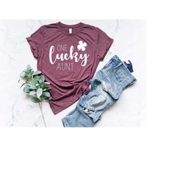 one lucky aunt shirt | shamrock graphic tee | st patrick's day shirt | lucky aunt graphic tee