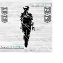 police woman svg | police woman clipart | police woman cutfile | police woman png | blue thin line svg | police shirt sv