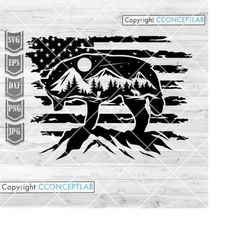 us wolf scene wilderness outdoor svg | howling wolf clipart | camp scene stencil | mountaineer cut file | wild one shirt