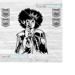 afro weed king svg | high black man stoner cut file | weed stencil | cannabis clipart | marijuana cut file | cannabis do