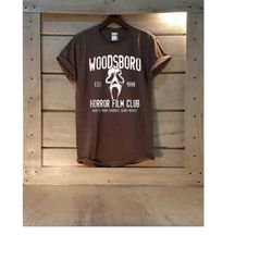 woodsboro horror club vintage tee, horror movie scream t shirt, scream t-shirt, halloween movie t shirt gift for men wom