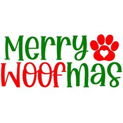 merry woofmas svg, christmas dog svg, santa paws svg, digital downloadcut file, sublimation, clip art (individual svgdxf