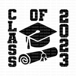 senior 2023 svg, class of 2023 svg, graduation 2023, digital download, cut file, sublimation, clip art (includes svgdxfp