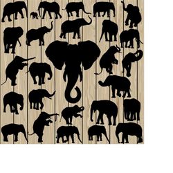 26 elephant svg, elephant eps, elephant vector, elephant silhouette clipart, elephant dxf, elephant png, elephant cuttin