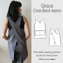 Pottery Apron Sewing Pattern/Split leg apron /Pinafore Patte