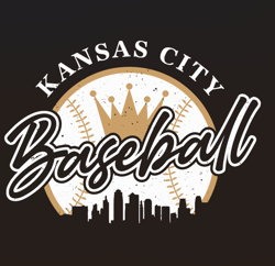 kansas city baseball crown skyline svg digital download