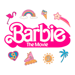 barbi the movie - movie logo icons png file instant download