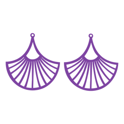 fan geometric earring svg laser cut file svg for glowforge and cricut