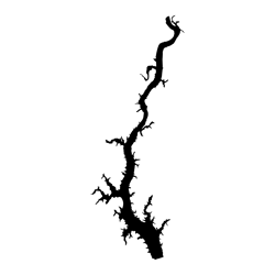 lake tillery north carolina map shape silhouette outline svg