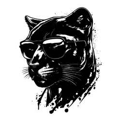 panther with sunglasses , panther svg ,summer t-shirt designs