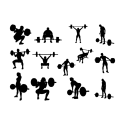 weightlifting svg bundle