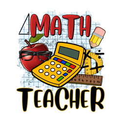 math teacher png sublimation design