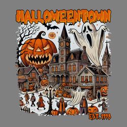 scary halloweentown est 1998 pumpkin ghost png
