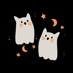 halloween cat ghost cute boo cute halloween svg
