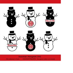 snowman svg, christmas svg, snowman monogram svg, christmas snowman, snowman clipart, winter svg, snowman silhouette, sv