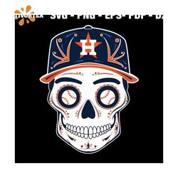 houston astros sugar skull svg, houston astros, houston astros svg, houston astros png digital