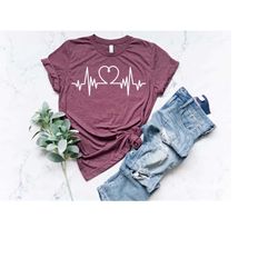 heartbeat tee | love | valentine's day gift tee | gift for her | heart shirt