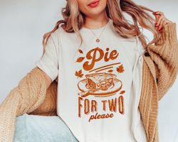 pie for two thanksgiving pregnancy announcement shirt, thanksgiving pregnancy reveal, fall baby anno