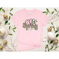 hello spring shirt, hello spring leopard shirt, flowers shirt, spring flowers shirt, spring break shirt, easter shirt, h