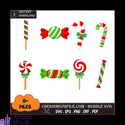 8 files christmas candy bundle svg, christmas svg, christmas candy bundle svg