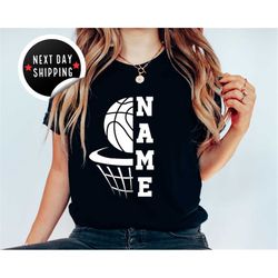 customized basketball shirt, your name basketball, personalized basketball shirt, game day shirt, basketball season tee