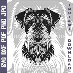 airedale terrier svg file | cut file for cricut | printable png| svg dxf cut files | laser file | digital download | svg